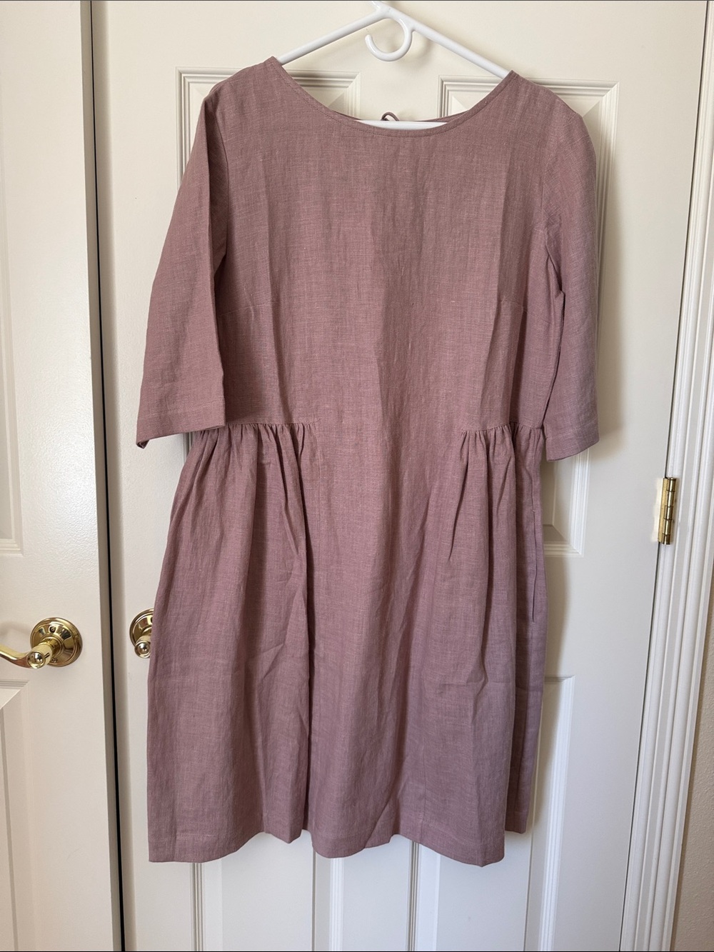 Magic Linen dusty rose 100% linen tunic, NWT, size L